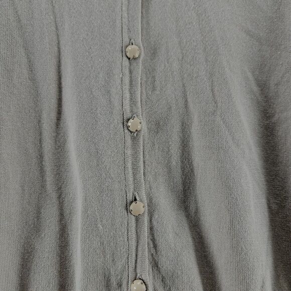 Premise Studio Womens Sweater Beige Size Medium Rayon Blend Pearl Button - Picture 10 of 12
